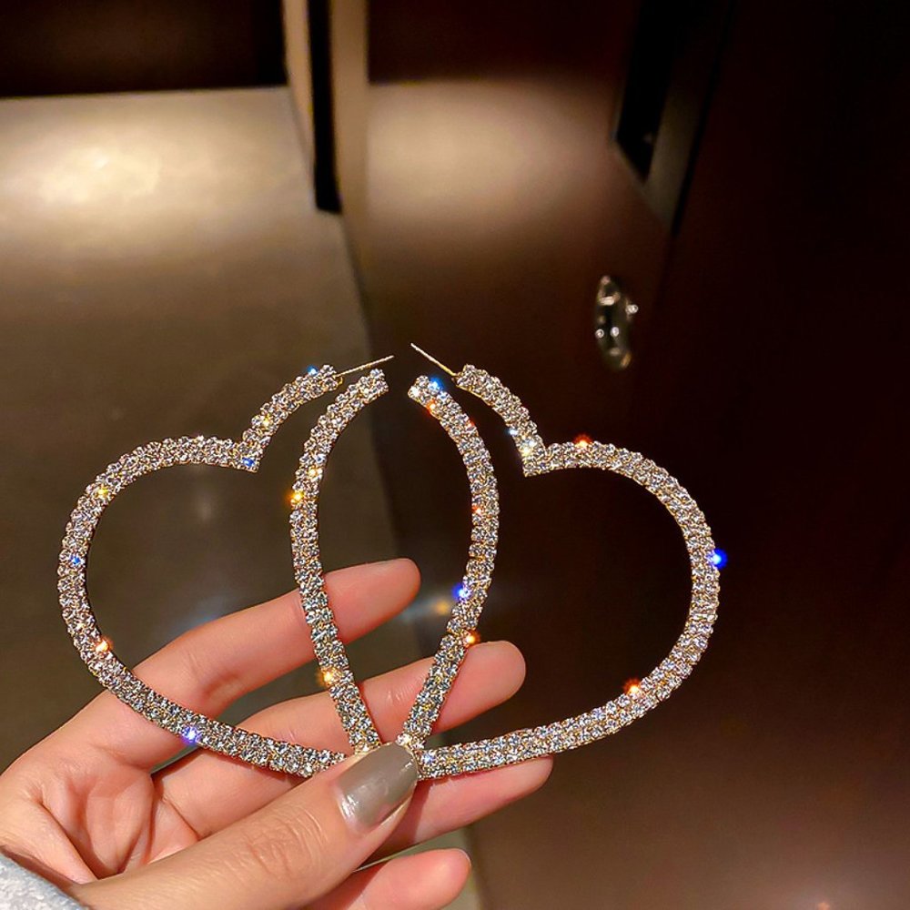 Heart Earrings Silver - Picture 6 of 6